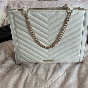 ALDO White Faux Leather Tote